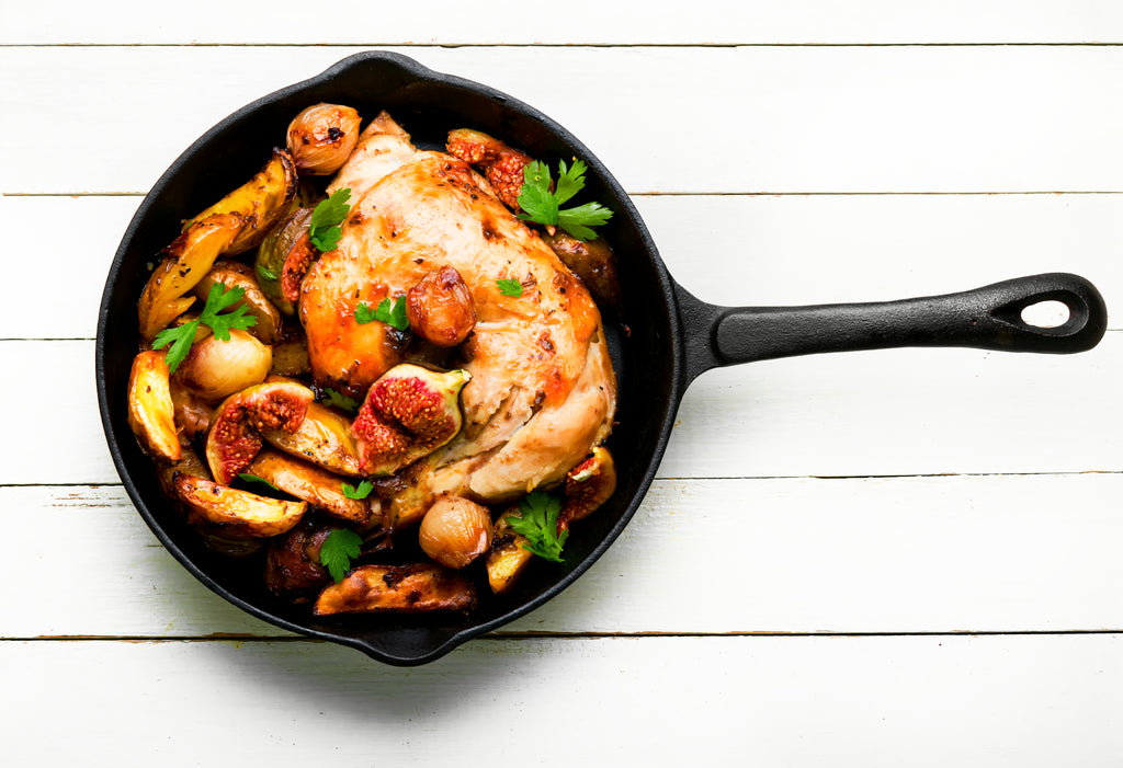 Poulet au barbecue enrobé à la figue