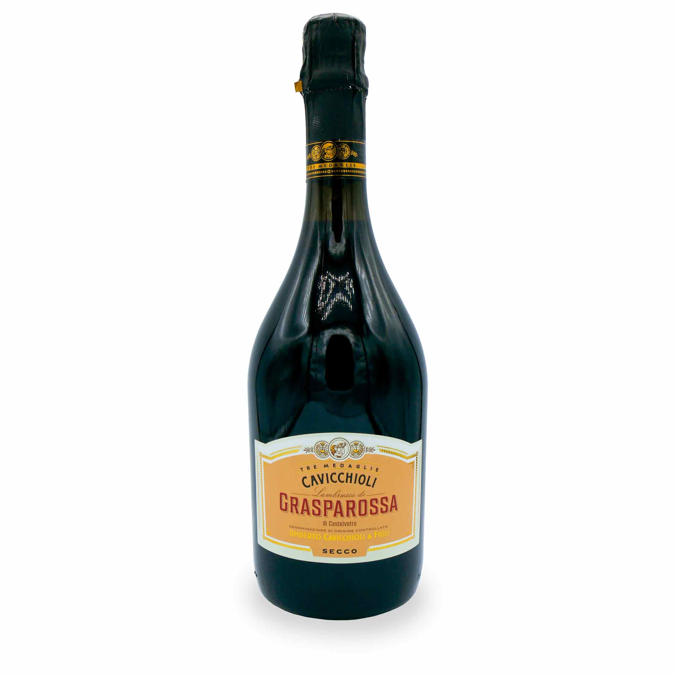 Vin Rouge Pétillant Lambrusco Secco Grasparossa 8° 0.75L