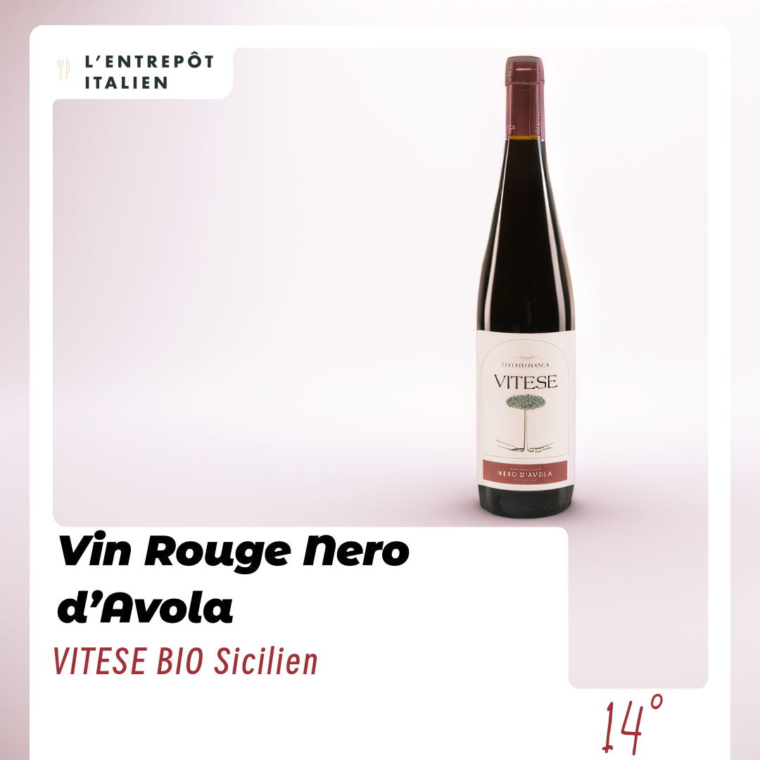 Vin Rouge BIO Sicilien Nero d’Avola VITESE 0.75L