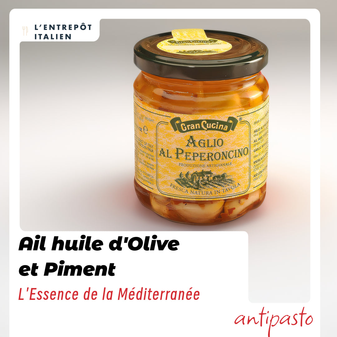 Ail Huile d'Olive et Piment : L'Essence de la Méditerranée - 180G