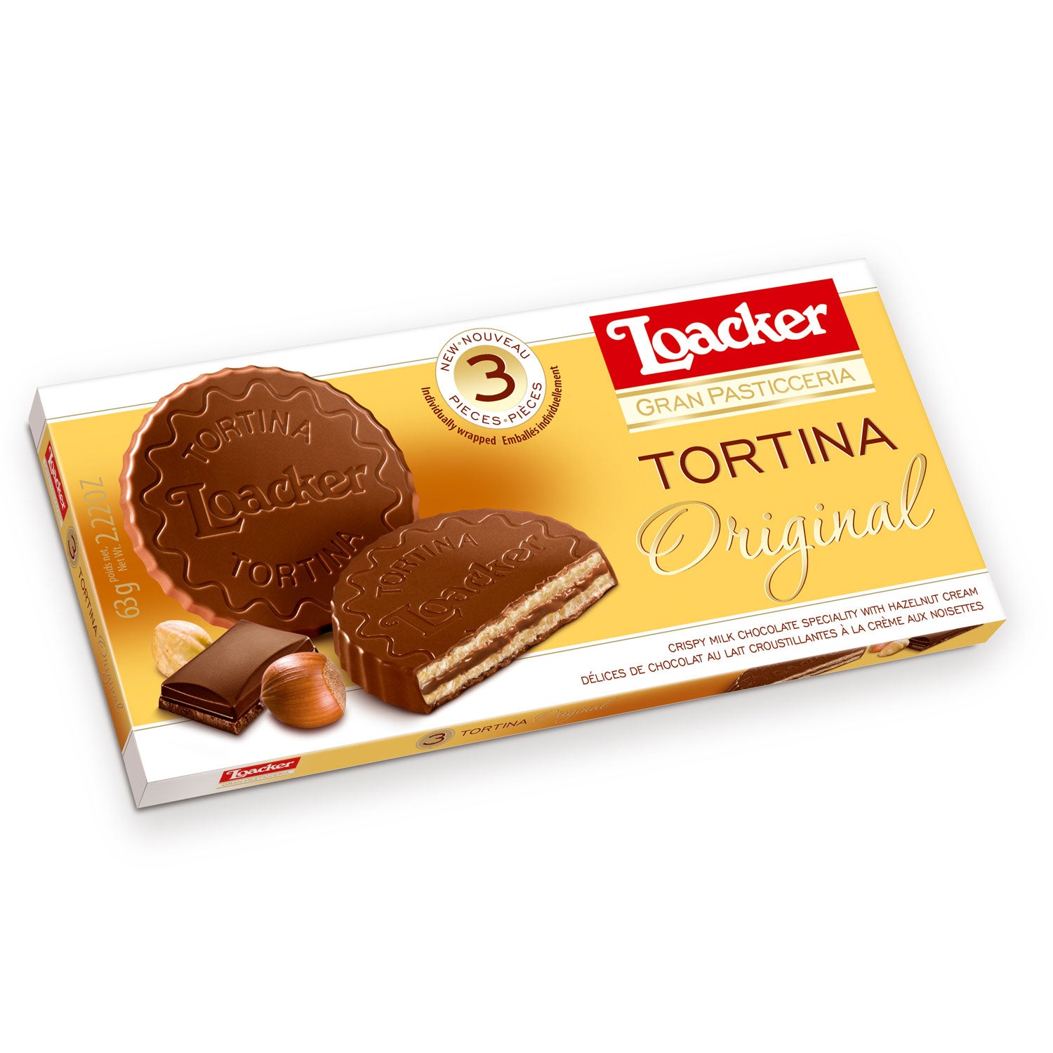 Tortina Original LOACKER au Chocolat au lait et Noisette