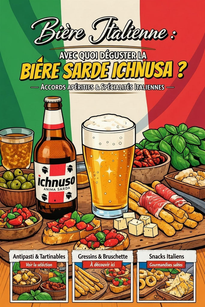 Découvrez la bière ICHNUSA : l'élégance sarde suprême.