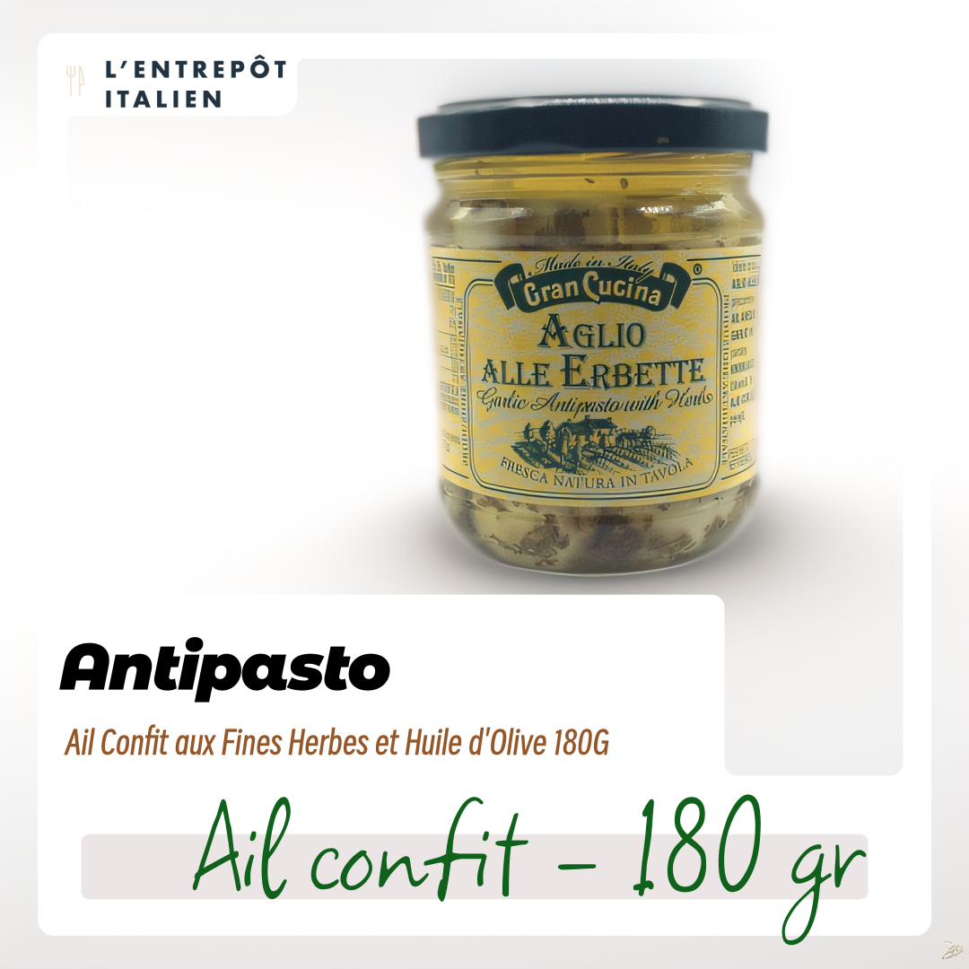 Ail Confit aux Fines Herbes et Huile d'Olive 180G