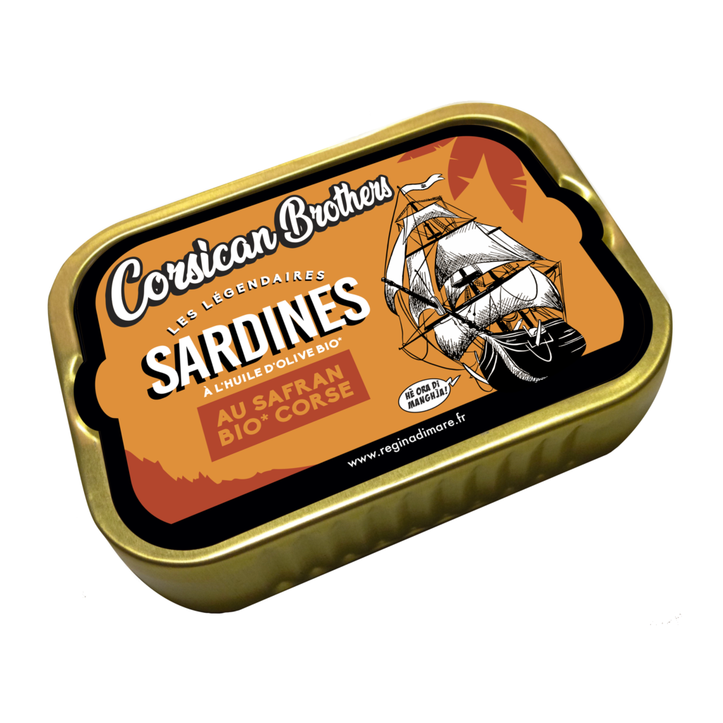 Sardines à l'huile d'Olive & au safran BIO 115g