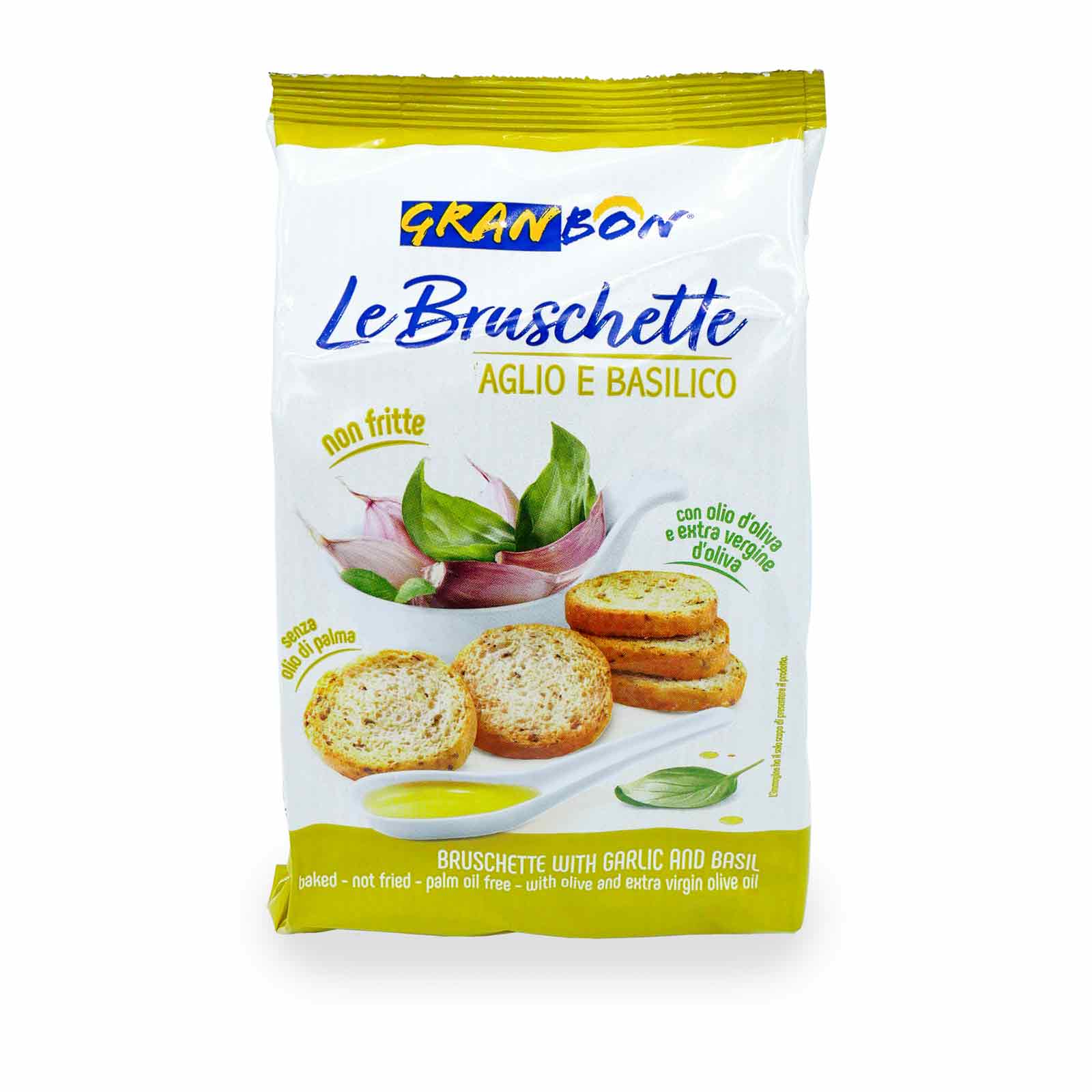 Mini Bruschetta croquante à l'Ail et au Basilic 150G