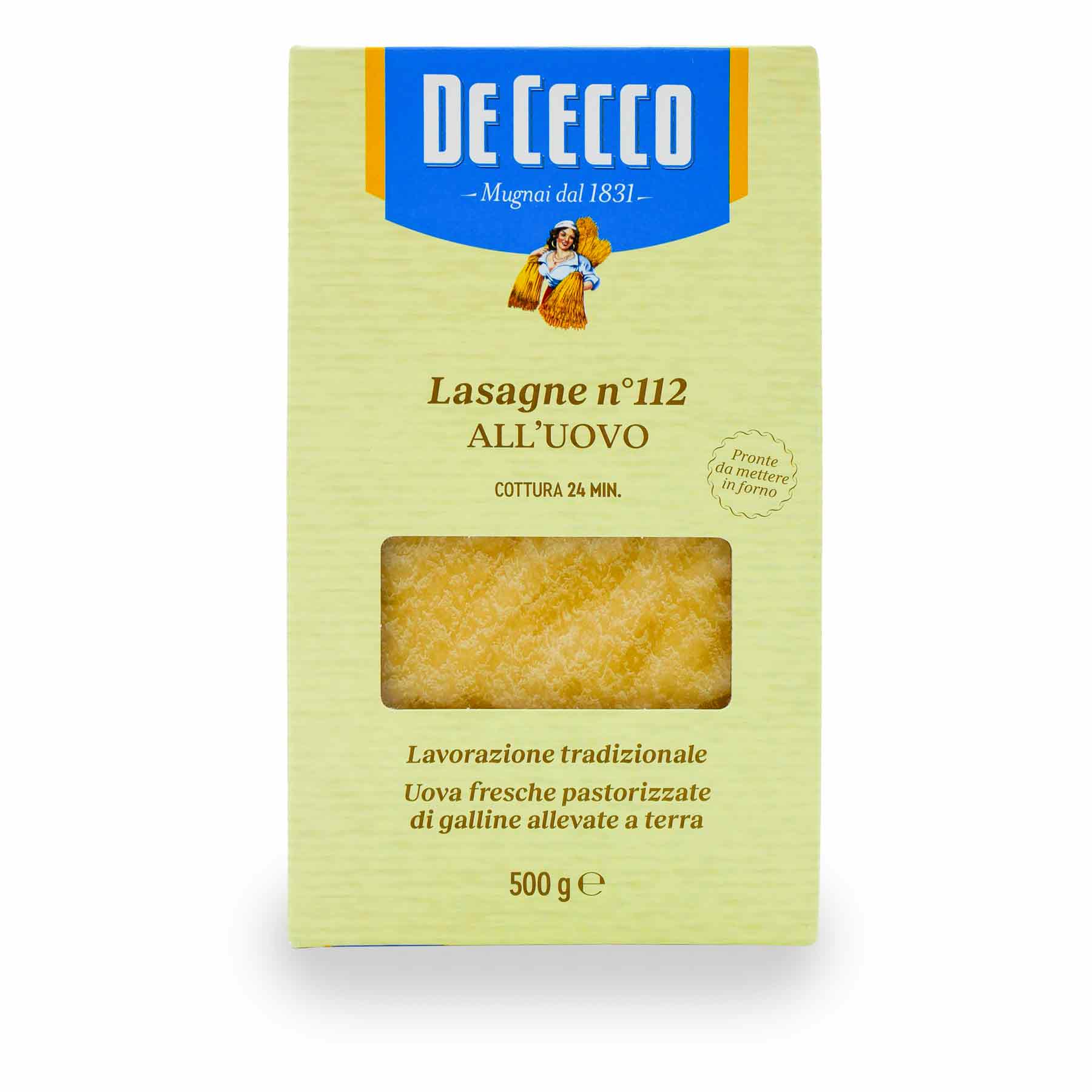 Feuilles de Lasagne  DE CECCO 500G