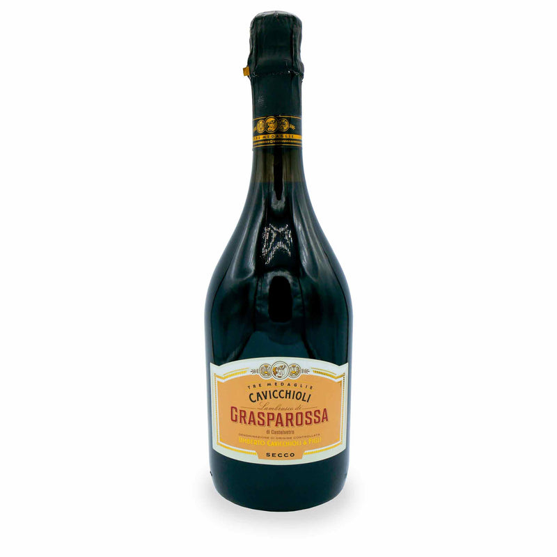 Vin Rouge Pétillant Lambrusco Secco Grasparossa  8°  75cl