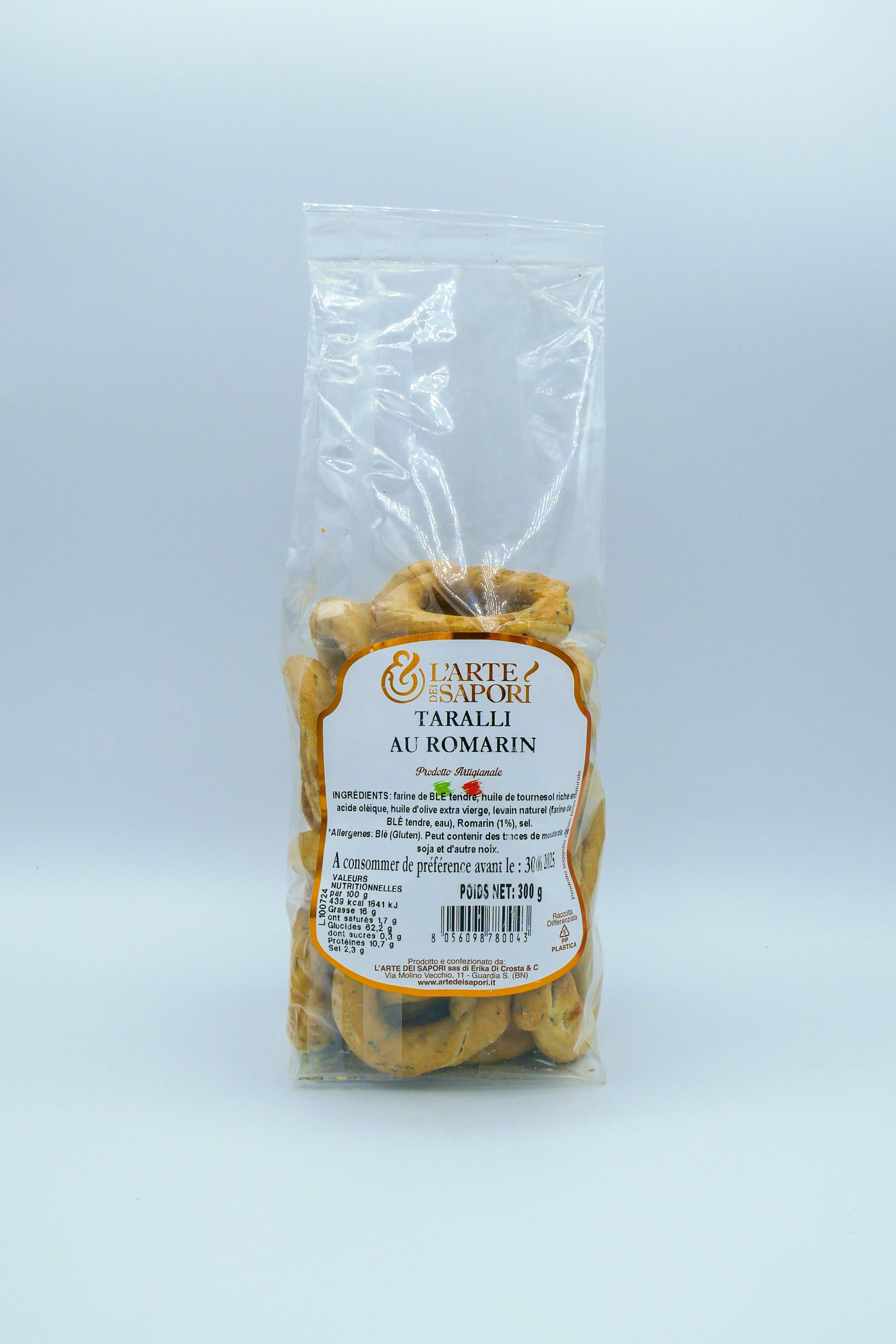 Tarrali Artisanaux au romarin 300g