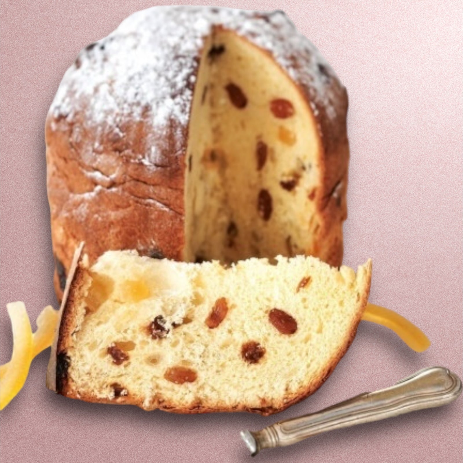 Panettone traditionnel sans glacage 500g Emballage Cellophane