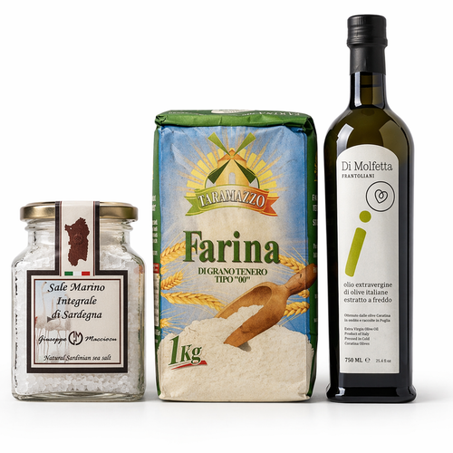 Coffret Focaccia Italienne – Ingrédients Authentiques d’Italie