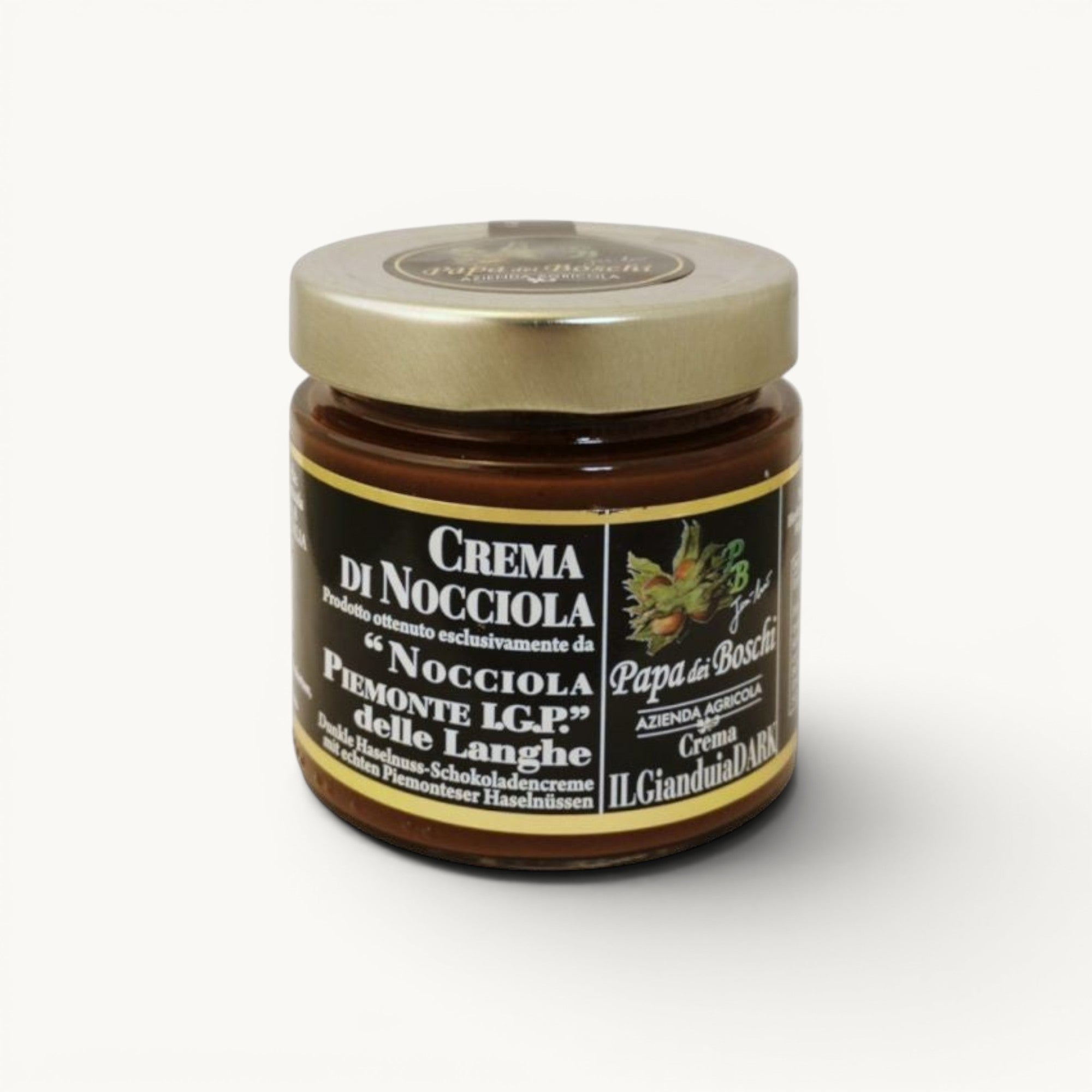 Pâte à tartiner chocolat noir et noisettes du Piémont IGP 250g (sans lactose)