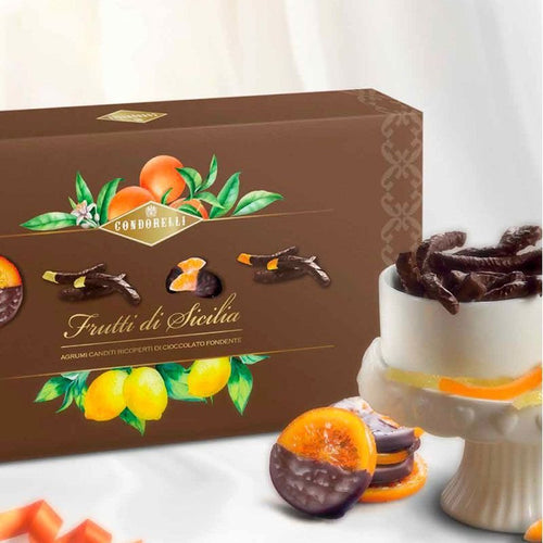Boîte chocolats & agrumes de Sicile 320g (mendiants)
