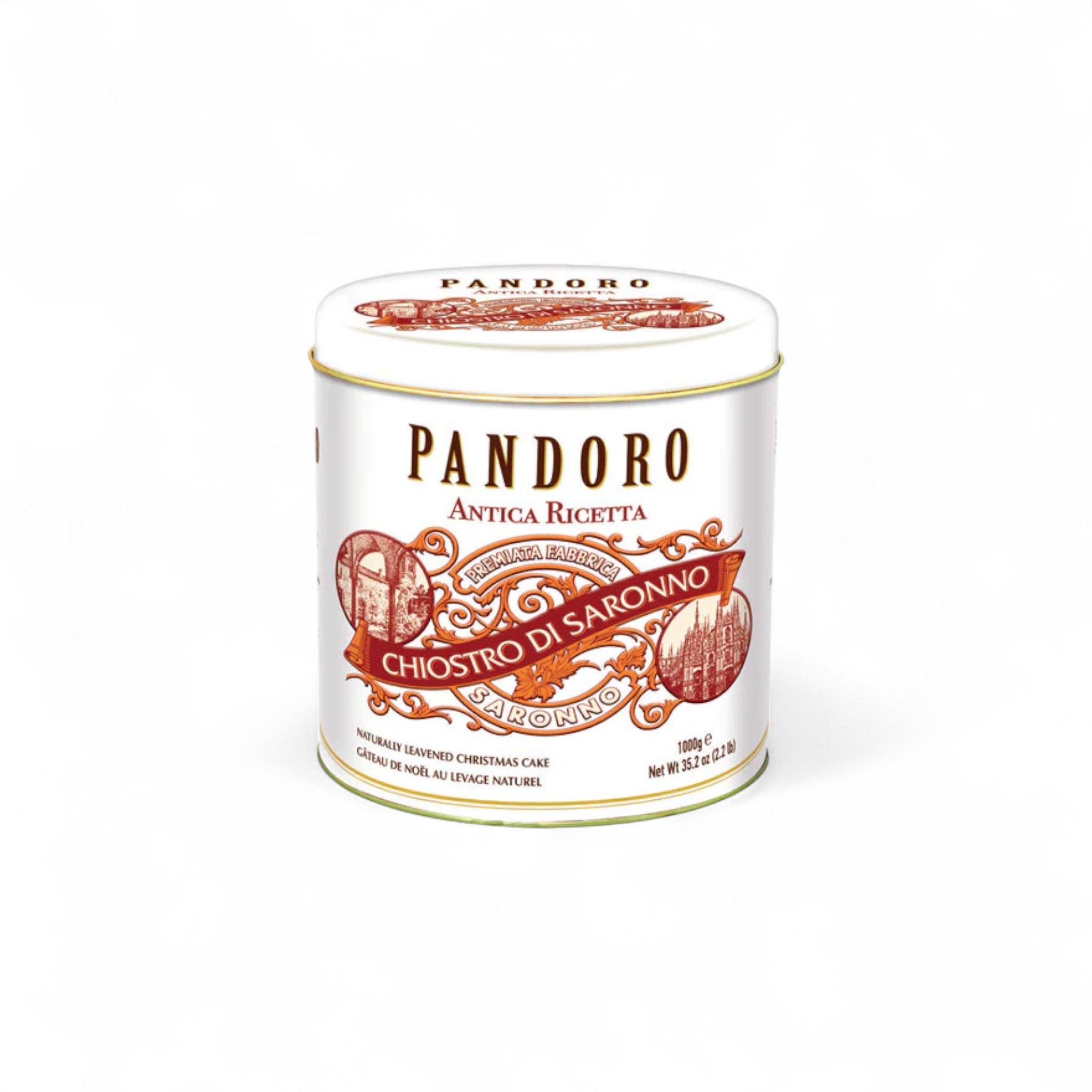 Pandoro Traditionnel en Boite Métal Blanche 1Kg