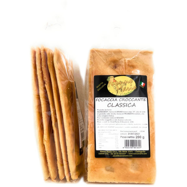 Focaccia Croquante Classique Nature 200g