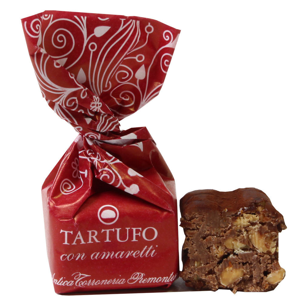 TARTUFO CON AMARETTI (Truffe au chocolat au lait et Eclats d'Amaretti à l'Amande) 200G